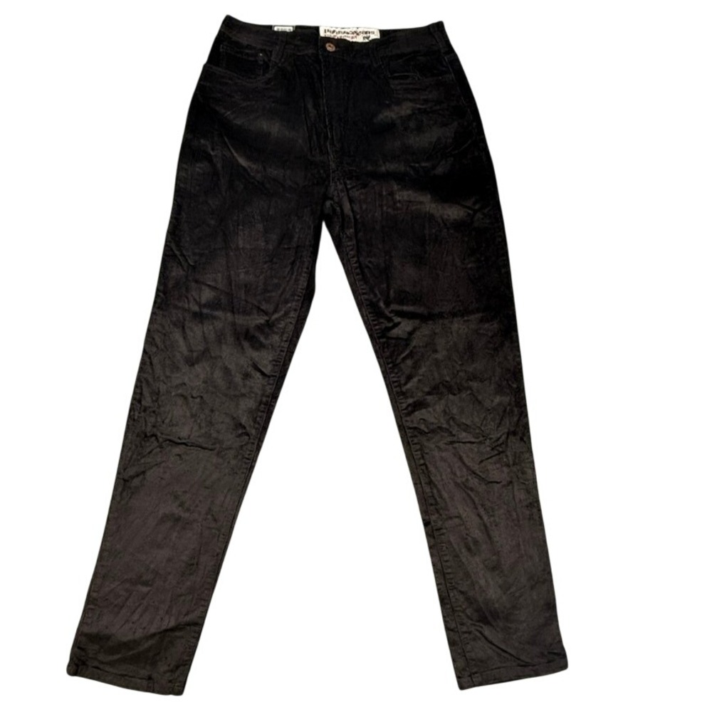 VTG Parasuco Mens Black Suede Jeans Extreme Fit Stretch 34x32 NWT Vintage Style